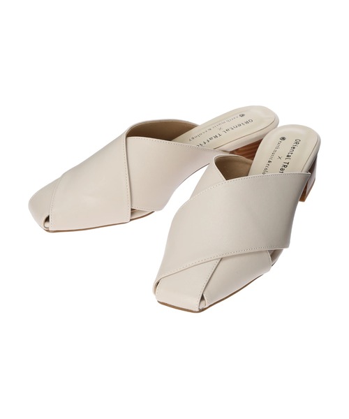 ORiental TRaffic（オリエンタルトラフィック）の「ORiental TRaffic ワイドベルトミュール*（サンダル・レディース・ブラック/グリーン/アイボリー・S/M/L）」の14枚目の写真