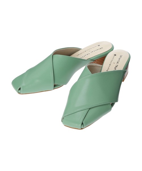 ORiental TRaffic（オリエンタルトラフィック）の「ORiental TRaffic ワイドベルトミュール*（サンダル・レディース・ブラック/グリーン/アイボリー・S/M/L）」の16枚目の写真