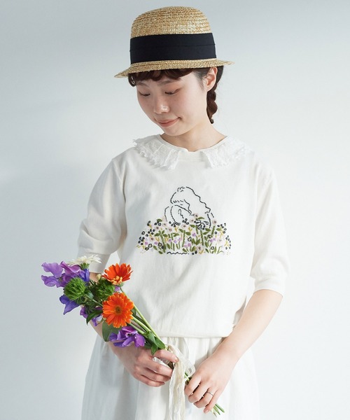 chambre de charme(シャンブルドゥシャーム)の「cdc kitagawa juri サマーニット(ニット/セーター・レディース・ブラック/オフホワイト・FREE)」の19枚目の写真