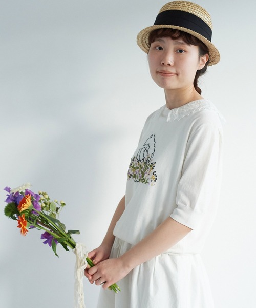 chambre de charme(シャンブルドゥシャーム)の「cdc kitagawa juri サマーニット(ニット/セーター・レディース・ブラック/オフホワイト・FREE)」の7枚目の写真