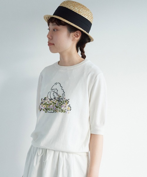 chambre de charme(シャンブルドゥシャーム)の「cdc kitagawa juri サマーニット(ニット/セーター・レディース・ブラック/オフホワイト・FREE)」の11枚目の写真