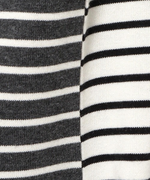 LEPSIM（レプシィム）の「【前後2WAYで着用可能】クレイジーパターンボーダープルオーバー　262562（Tシャツ/カットソー・レディース・グレー/ブルー・FREE）」の19枚目の写真