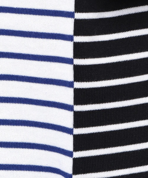 LEPSIM（レプシィム）の「【前後2WAYで着用可能】クレイジーパターンボーダープルオーバー　262562（Tシャツ/カットソー・レディース・グレー/ブルー・FREE）」の17枚目の写真