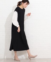 SHOO・LA・RUE | 袖ボリューム切り替えワンピース(ワンピース)