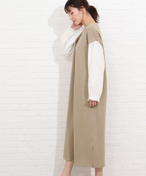 SHOO・LA・RUE(シューラルー)の「◆袖ボリューム切り替えワンピース(ワンピース・レディース・ベージュ系その他2/ブラック系4/グレー系4・02/03/04)」の5枚目の写真