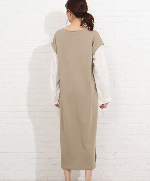 SHOO・LA・RUE(シューラルー)の「◆袖ボリューム切り替えワンピース(ワンピース・レディース・ベージュ系その他2/ブラック系4/グレー系4・02/03/04)」の6枚目の写真