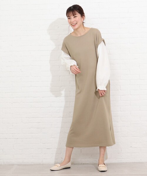 SHOO・LA・RUE(シューラルー)の「◆袖ボリューム切り替えワンピース(ワンピース・レディース・ベージュ系その他2/ブラック系4/グレー系4・02/03/04)」の19枚目の写真