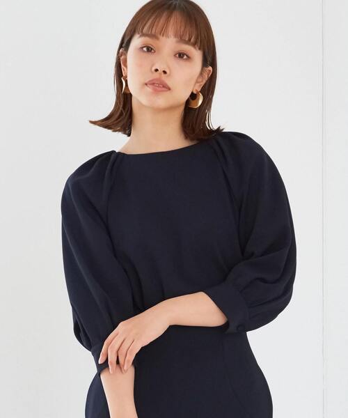 Tiara（ティアラ）の「ボリュームスリーブブラウス（シャツ/ブラウス・レディース・ネイビー/ブラック/アイボリー・FREE）」の3枚目の写真