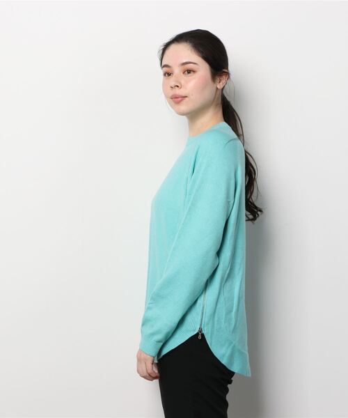 Munich（ミューニック）の「Muniich (ミューニック) コットンウールジャージーサイドジッププルオーバー（ニット/セーター・レディース・ミント/ラベンダー・FREE）」の3枚目の写真