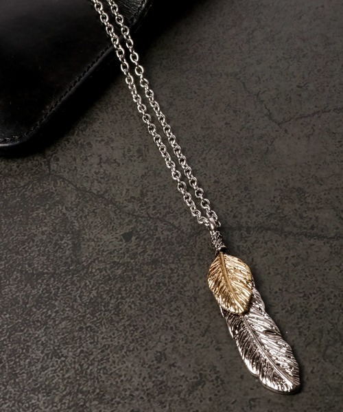 FUNALIVE（ファンアライブ）の「JON フェザーネックレス（ネックレス・メンズ・A/B/C/D/E/F/G/H/I/J/K/L/M/N/O/P/Q・FREE）」の5枚目の写真