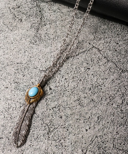 FUNALIVE（ファンアライブ）の「JON フェザーネックレス（ネックレス・メンズ・A/B/C/D/E/F/G/H/I/J/K/L/M/N/O/P/Q・FREE）」の8枚目の写真