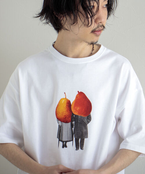 GLOSTER（グロスター）の「【RICHARD VERGEZ/リチャード・ヴェルゲス】コラージュアートTシャツ（Tシャツ/カットソー・メンズ・ホワイト系その他/ホワイト系その他2/ホワイト系その他3/ホワイト系その他4/ブラック系その他/ブラック系その他4/ブラック系その他2/ブラック系その他3・MEDIUM/LARGE）」の3枚目の写真