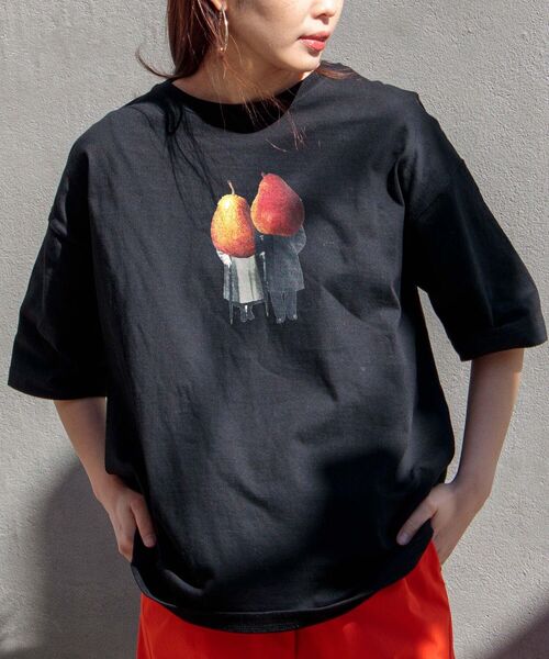 GLOSTER（グロスター）の「【RICHARD VERGEZ/リチャード・ヴェルゲス】コラージュアートTシャツ（Tシャツ/カットソー・メンズ・ホワイト系その他/ホワイト系その他2/ホワイト系その他3/ホワイト系その他4/ブラック系その他/ブラック系その他4/ブラック系その他2/ブラック系その他3・MEDIUM/LARGE）」の7枚目の写真