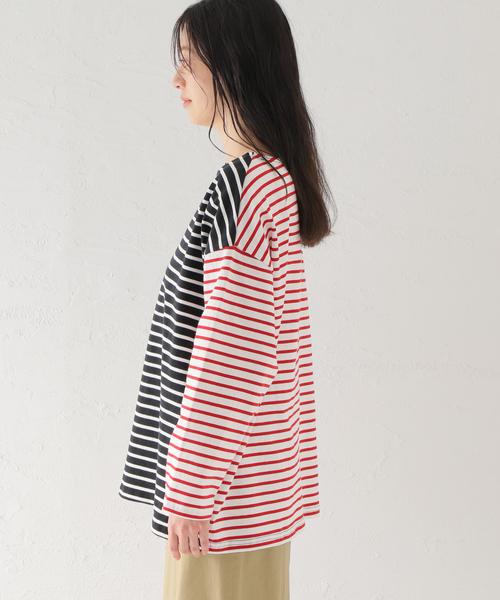 Simplicite(サンプリシテ)の「クレイジーボーダーバスクプルオーバー◆(Tシャツ/カットソー・レディース・ブラック/ブルー系その他・FREE)」の7枚目の写真