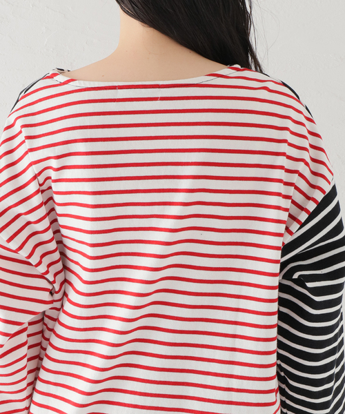 Simplicite(サンプリシテ)の「クレイジーボーダーバスクプルオーバー◆(Tシャツ/カットソー・レディース・ブラック/ブルー系その他・FREE)」の11枚目の写真