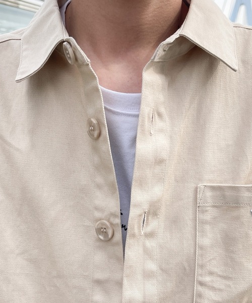 PairPair(ペアペア)の「刺繍入りBIGシャツ(ユニセックス)(シャツ/ブラウス・レディース・サックスブルー/ライトベージュ・フリー)」の12枚目の写真