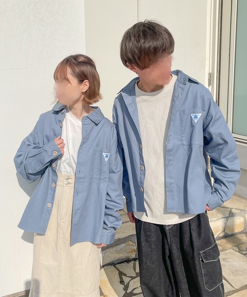 PairPair(ペアペア)の「刺繍入りBIGシャツ(ユニセックス)(シャツ/ブラウス・レディース・サックスブルー/ライトベージュ・フリー)」の15枚目の写真