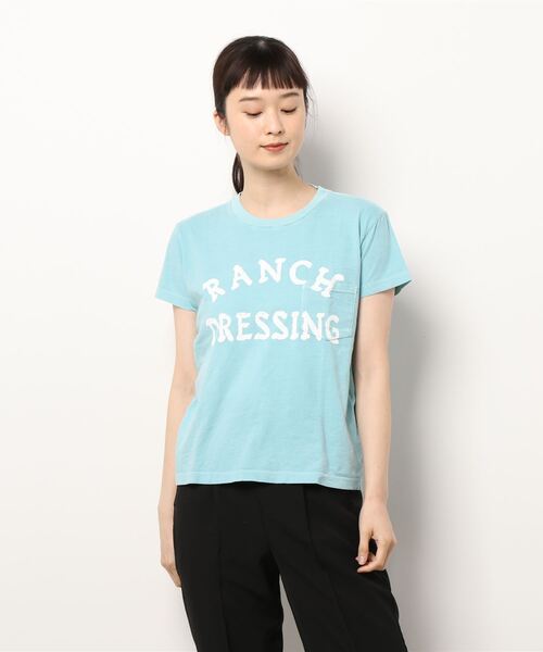 mother（マザー）の「【MOTHER/マザー】胸ポケット付ロゴT（Tシャツ/カットソー・レディース・ブルー・38）」の4枚目の写真