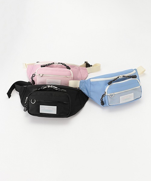 LOVETOXIC(ラブトキシック)の「メッシュポケットウエストBAG(ボディバッグ/ウエストポーチ・キッズ・ブラック/ピンク/サックスブルー・FREE)」の12枚目の写真