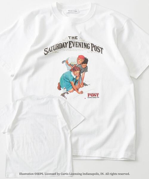 MASTER FRAME×THE SATURDAY EVENING POST】別注クルーネックTシャツ（T