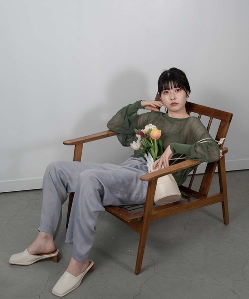 Amiur（エミレ）の「vintage satin pants（その他パンツ・レディース・アイボリー/サックスブルー/ラベンダー・S/M）」の9枚目の写真