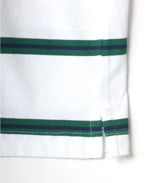 U.S. POLO ASSN.(ユーエスポロアッスン)の「U.S. POLO ASSN./ユーエスポロアッスン オーバーサイズ マルチボーダー ロゴ ワンポイント刺繍 半袖ラガーシャツ/レディース メンズ(ポロシャツ・メンズ・ホワイト/ブラック/ネイビー/グリーン・LL/M/L)」の18枚目の写真