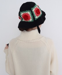 Dot＆Stripes CHILD WOMAN | ネパールかぎ針スクエアモチーフハット(ハット)