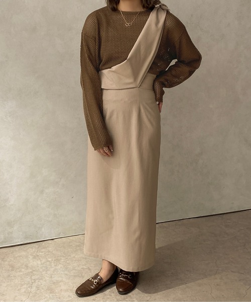 apres jour clair(アプレジュールクレア)の「【apres jour clair】メッシュニットトップス【ZOZOTOWN限定アイテム】(ニット/セーター・レディース・ダークブラウン/ベージュ/アイボリー・フリー/X-LARGE)」の13枚目の写真