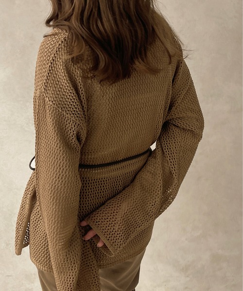 apres jour clair(アプレジュールクレア)の「【apres jour clair】メッシュニットトップス【ZOZOTOWN限定アイテム】(ニット/セーター・レディース・ダークブラウン/ベージュ/アイボリー・フリー/X-LARGE)」の21枚目の写真