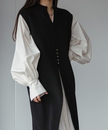 Ezick | モードレイヤードプルオーバー(ニット/セーター)