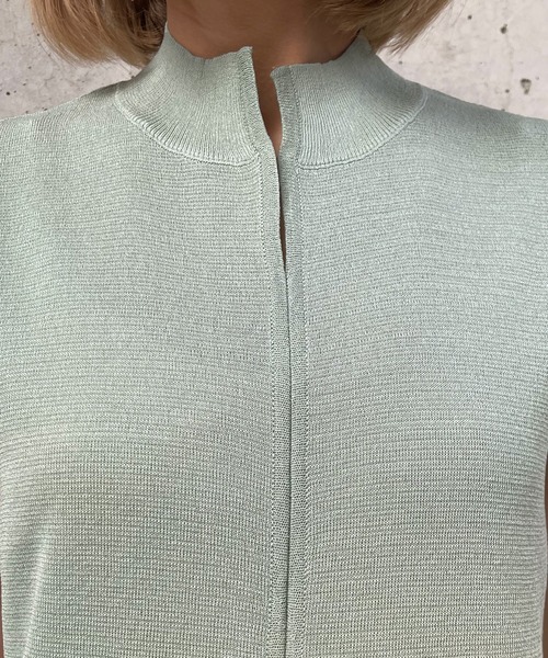 Ezick（エジック）の「【&g’aime】モードレイヤードプルオーバー（ニット/セーター・レディース・ブラック/ライトグリーン/グレイッシュベージュ/ダークブラウン・FREE）」の11枚目の写真