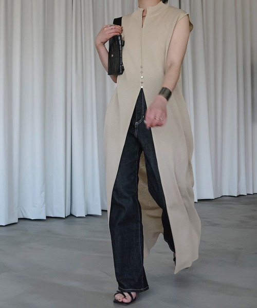 Ezick（エジック）の「【&g’aime】モードレイヤードプルオーバー（ニット/セーター・レディース・ブラック/ライトグリーン/グレイッシュベージュ/ダークブラウン・FREE）」の17枚目の写真