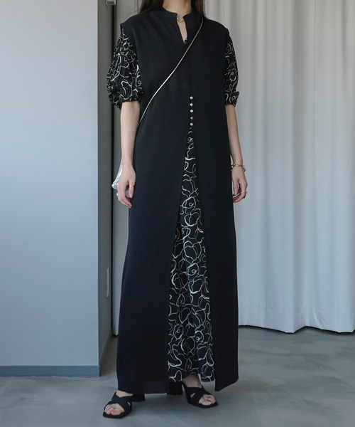 Ezick（エジック）の「【&g’aime】モードレイヤードプルオーバー（ニット/セーター・レディース・ブラック/ライトグリーン/グレイッシュベージュ/ダークブラウン・FREE）」の14枚目の写真