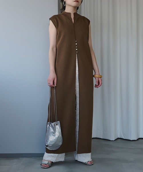 Ezick（エジック）の「【&g’aime】モードレイヤードプルオーバー（ニット/セーター・レディース・ブラック/ライトグリーン/グレイッシュベージュ/ダークブラウン・FREE）」の21枚目の写真