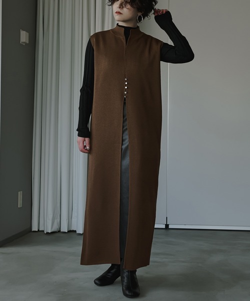 Ezick（エジック）の「【&g’aime】モードレイヤードプルオーバー（ニット/セーター・レディース・ブラック/ライトグリーン/グレイッシュベージュ/ダークブラウン・FREE）」の19枚目の写真