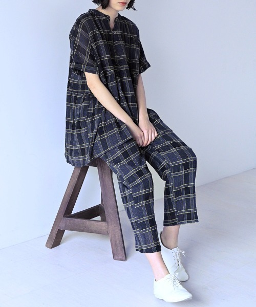 LUPILIEN(ルピリアン)の「MADE IN INDIA◇ガーゼチェック パンツ(その他パンツ・レディース・ブラック/パープル/アイボリー・FREE)」の12枚目の写真