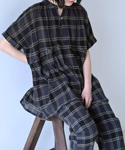 LUPILIEN(ルピリアン)の「MADE IN INDIA◇ガーゼチェック パンツ(その他パンツ・レディース・ブラック/パープル/アイボリー・FREE)」の13枚目の写真