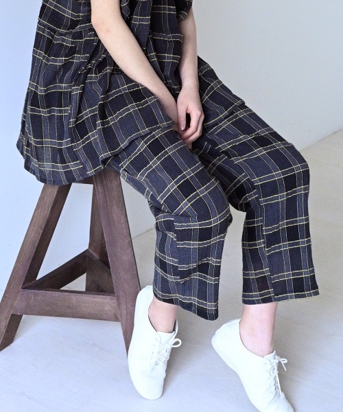 LUPILIEN(ルピリアン)の「MADE IN INDIA◇ガーゼチェック パンツ(その他パンツ・レディース・ブラック/パープル/アイボリー・FREE)」の14枚目の写真