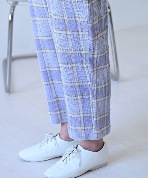 LUPILIEN(ルピリアン)の「MADE IN INDIA◇ガーゼチェック パンツ(その他パンツ・レディース・ブラック/パープル/アイボリー・FREE)」の16枚目の写真