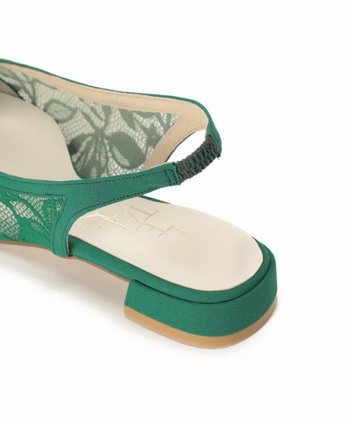 LE TALON（ルタロン）の「ポインテッドレモンレースリボンバックベルト（その他シューズ・レディース・グリーン/アイボリー・23cm/23.5cm/24cm/24.5cm/22.5cm/25cm/22cm）」の5枚目の写真