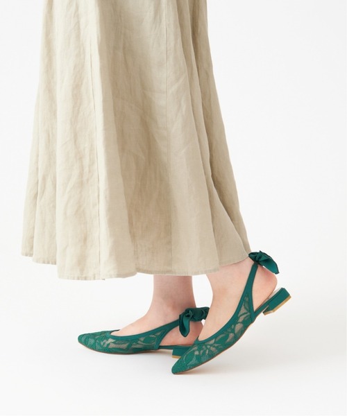 LE TALON（ルタロン）の「ポインテッドレモンレースリボンバックベルト（その他シューズ・レディース・グリーン/アイボリー・23cm/23.5cm/24cm/24.5cm/22.5cm/25cm/22cm）」の22枚目の写真
