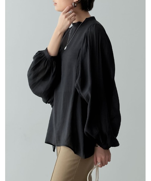 Re:EDIT（リエディ）の「前後2WAYボリュームスリーブシアーブラウス（シャツ/ブラウス・レディース・ブラック/オフホワイト/ピンク/イエロー/グリーン/ブルー・MEDIUM/LARGE）」の7枚目の写真