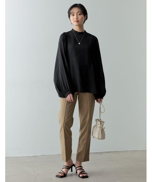 Re:EDIT（リエディ）の「前後2WAYボリュームスリーブシアーブラウス（シャツ/ブラウス・レディース・ブラック/オフホワイト/ピンク/イエロー/グリーン/ブルー・MEDIUM/LARGE）」の20枚目の写真