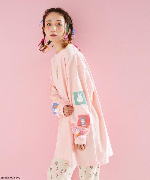 Candy Stripper（キャンディストリッパー）の「MIFFY AND FRIENDS L/S Tシャツ（Tシャツ/カットソー・レディース・オフホワイト/ピンク/ブラック/ライトブルー・2）」の8枚目の写真