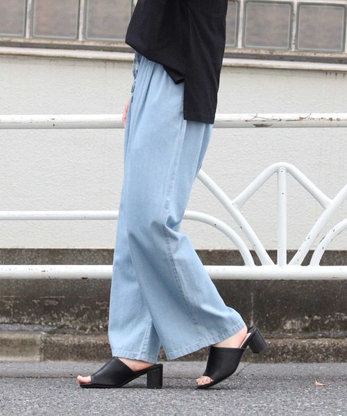 HONEYSUCKLE ROSE(ハニーサックルローズ)の「【HONEYSUCKLE ROSE】サマーデニムイージーパンツ(デニムパンツ・レディース・ダークインディゴブルー/ライトインディゴブルー・L/S/M)」の4枚目の写真