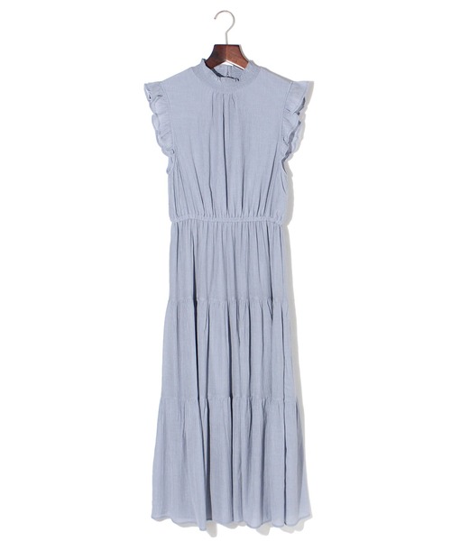 TORTE（トルテ）の「楊柳ティアードノースリワンピース（ワンピース・レディース・ライトグレー/ライトブルー/ブラック/イエロー・FREE）」の21枚目の写真