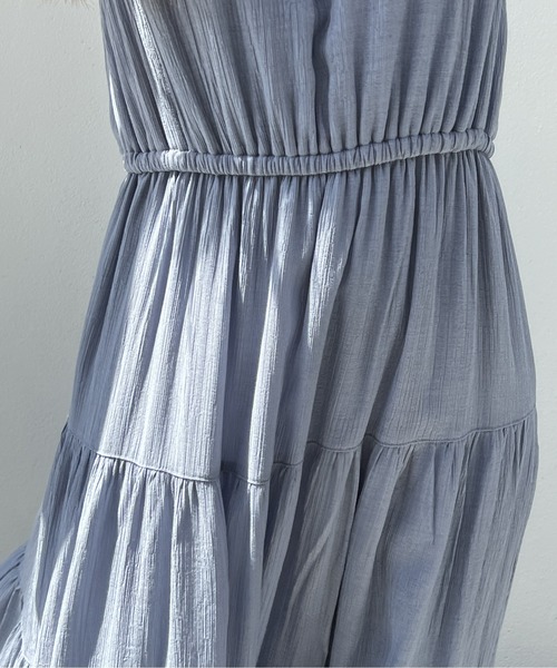 TORTE（トルテ）の「楊柳ティアードノースリワンピース（ワンピース・レディース・ライトグレー/ライトブルー/ブラック/イエロー・FREE）」の17枚目の写真