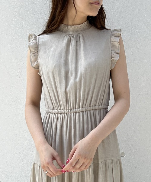 TORTE（トルテ）の「楊柳ティアードノースリワンピース（ワンピース・レディース・ライトグレー/ライトブルー/ブラック/イエロー・FREE）」の19枚目の写真