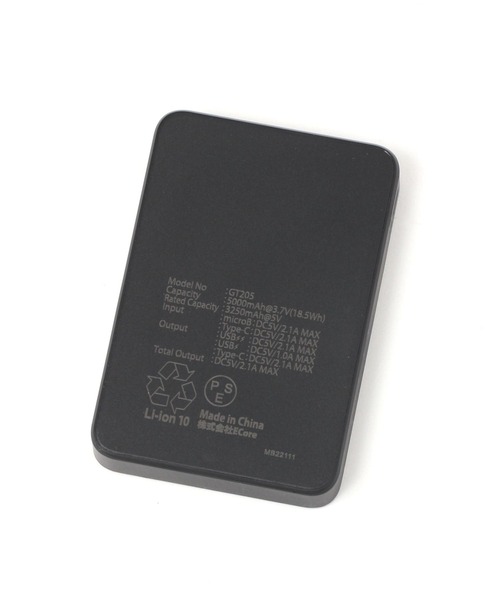 BAYFLOW（ベイフロー）の「【EIZIN SUZUKI×BAYFLOW】モバイルバッテリー（スマホグッズ・レディース・ブラック/ホワイト・0）」の5枚目の写真