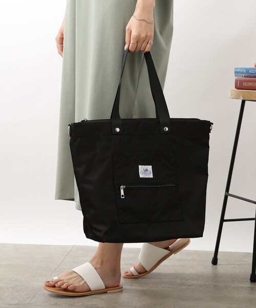 DRESKIP（ドレスキップ）の「◆【Lee】別注 ポケットトートバッグ（トートバッグ・レディース・ブラック/グリーン/グレー・00）」の2枚目の写真